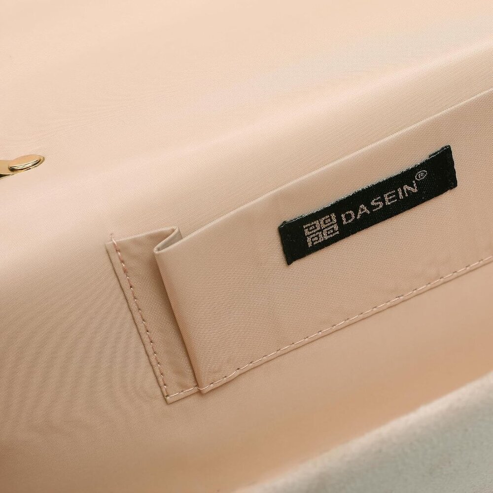 Women Faux Suede Evening Clutch Bag Formal Party Purse Wedding Prom - Picture 4 of 6